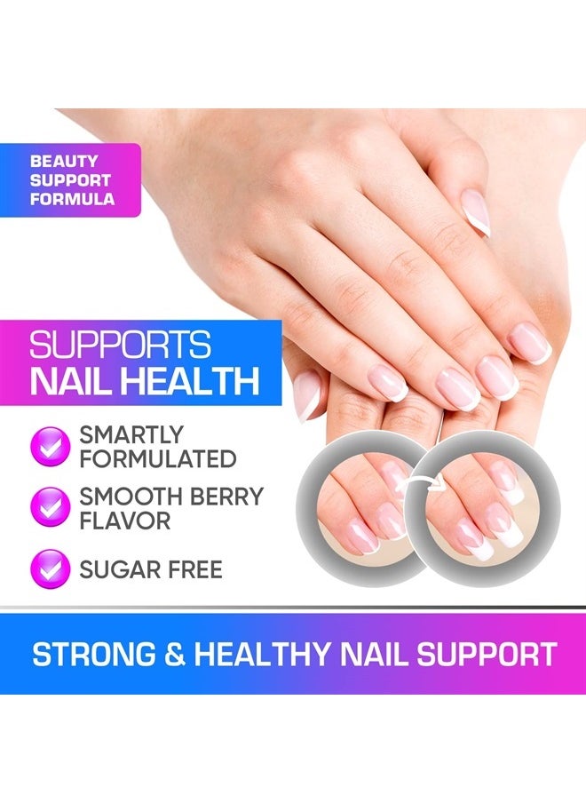 GENIUS CURE - Genius Biotin & Collagen Hair Growth Support Drops - Hair Supplement - Healthy Skin & Nails - Liquid Biotin & Collagen Supplement for Easy Absorption - Healthy Hair Growth for Men & Women 2 fl oz - Image 1