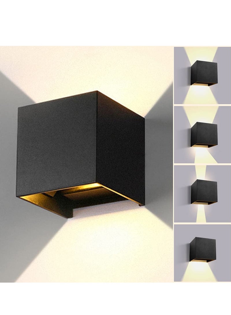 Next Life LED Aluminum Waterproof Wall Lamp Outdoor Light Angle Adjustment Outdoor Wall Light Black Body Warmwhite - Image 1