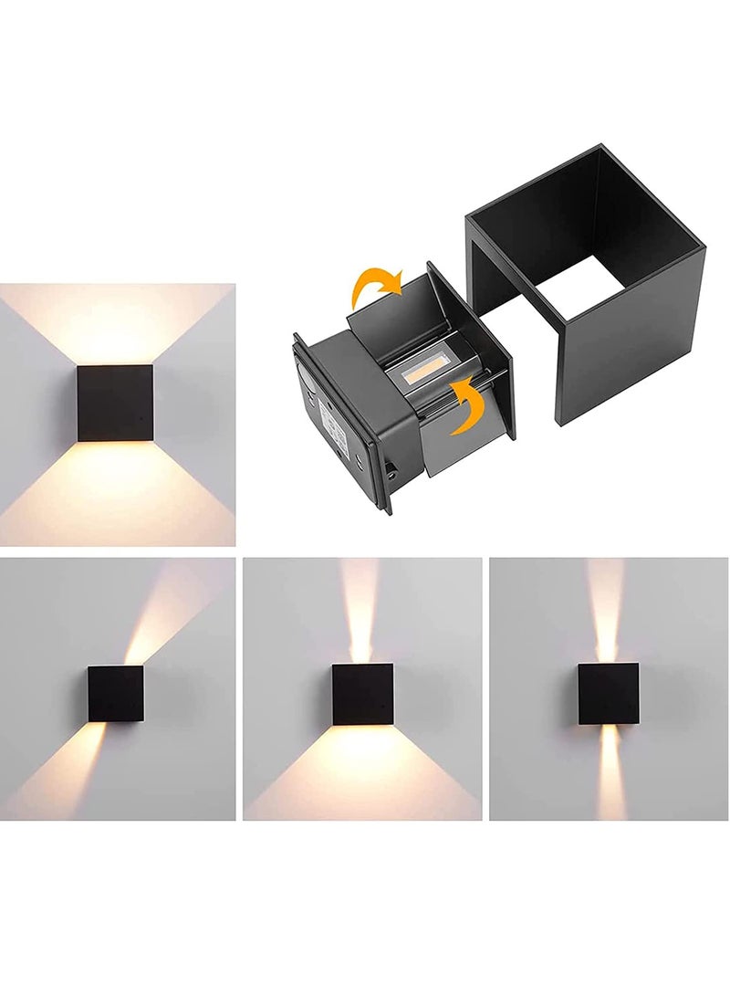 Next Life LED Aluminum Waterproof Wall Lamp Outdoor Light Angle Adjustment Outdoor Wall Light Black Body Warmwhite - Image 5