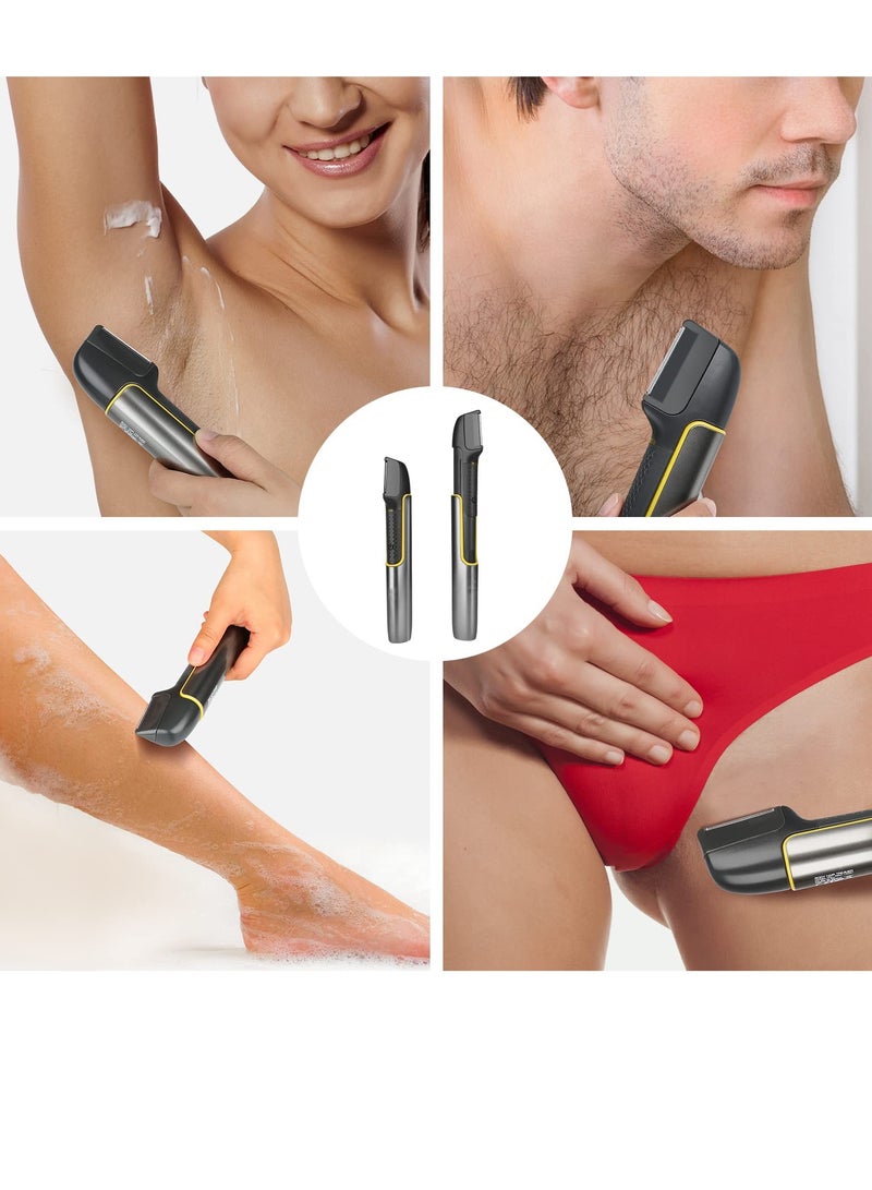 SYOSI Men's Body Hair Trimmer, Body Shavers for Mens Trimmer for Face and Body, Electric Trimmer Waterproof Beard Trimmer Cordless Body Groomer for Men Bikini Trimmer Women USB Rechargeable - Image 4