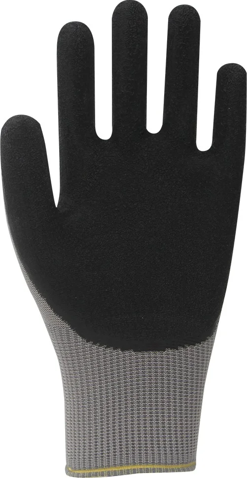 Beybi PL17 Legend Polyester Knitted Latex Gloves 12 Pairs Black