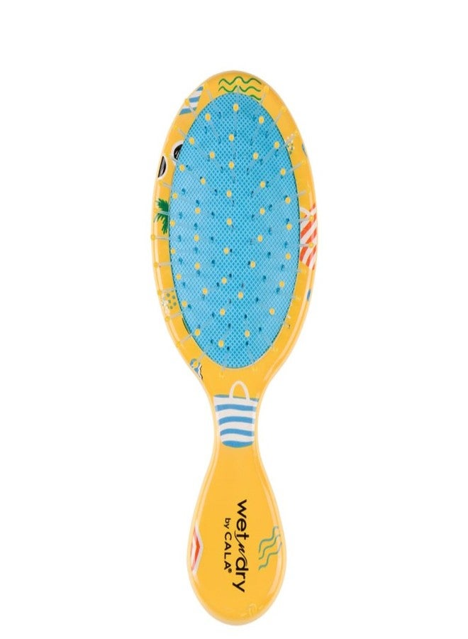 CALA NEW Cala Wet-N-Dry Kids & Travel Detangling Hair Brush (Yellow)