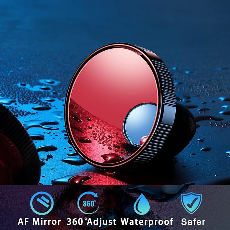 2 Pcs Blind Spot Car Mirror - 2 Inch Reusable Round HD Glass Convex 360° Wide Angle Side Rear View Mirror with Sucker for Cars, SUVs, and Trucks (Silver) - Image 3