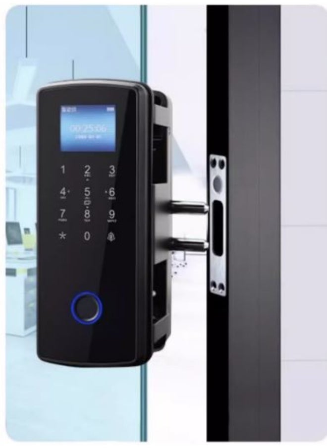 Keypad Entry Door Lock, Security Biometric Fingerprint Door Lock Password for Apartment for Office Glass Door for Villa