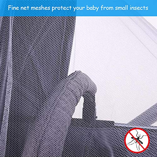LEADSTAR Universal Insect Net, Mosquito Net for Pushchair, Pram, Buggy, Carrycot and Travel Cot, Machine Washable Durable Fine Mesh Insect Protection Net with Elastic Edge, White - Image 2
