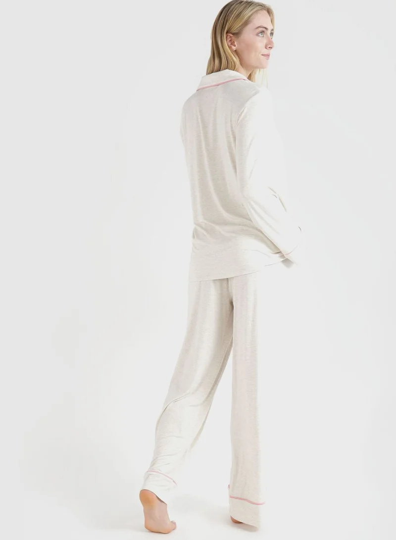Aerie Piping Detail Sleep Shirt