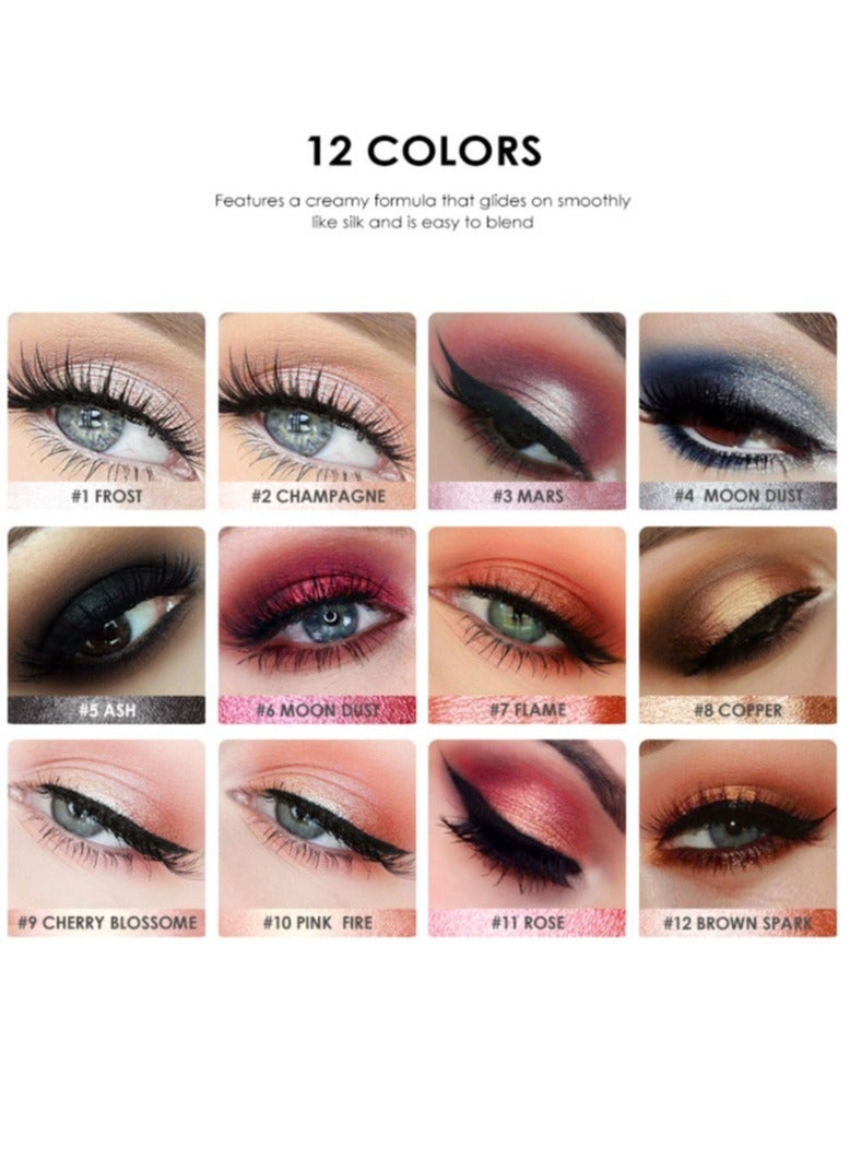 فوكالور قلم ظلال عيون كريمي لامع رقم 24 نوش + رقم 12 براون سبارك - Image 4