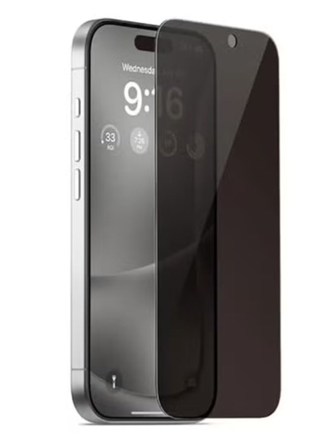 بريفيسي حامي شاشة خصوصية 360 درجة لهاتف iPhone 16 Pro – مقاوم للخدوش ومضاد للانعكاس مع حماية تامة من التطفل - Image 1