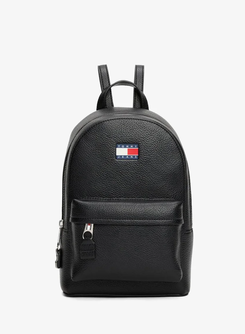 Logo Detailed Zip Through Backpack