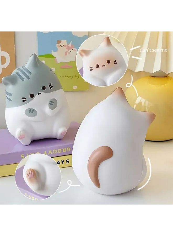 Yellow Cat Slow Rebound Squeeze Office Plushie Toy - Image 3