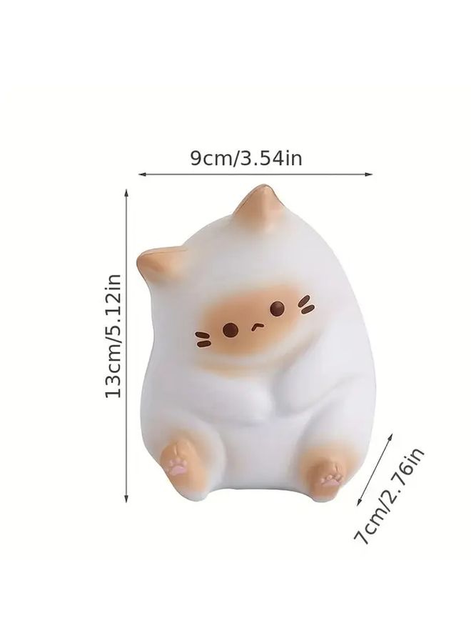 Yellow Cat Slow Rebound Squeeze Office Plushie Toy - Image 2