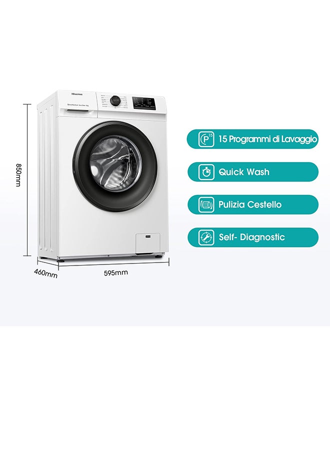 Hisense Front Load Washing Machine 7 kg 220 W WF1B721US Silver - Image 2