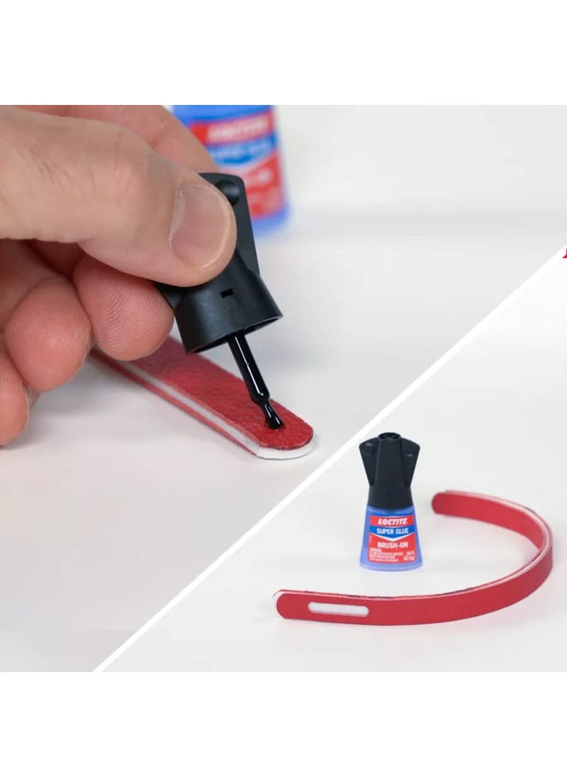 Loctite Loctite Super Glue, 5 Gram Brush-On Bottle, 6 Pack - Clear Superglue for Plastic, Wood, Metal, Crafts, & Repair, Instant Glue Adhesive, Quick Dry  - Image 5