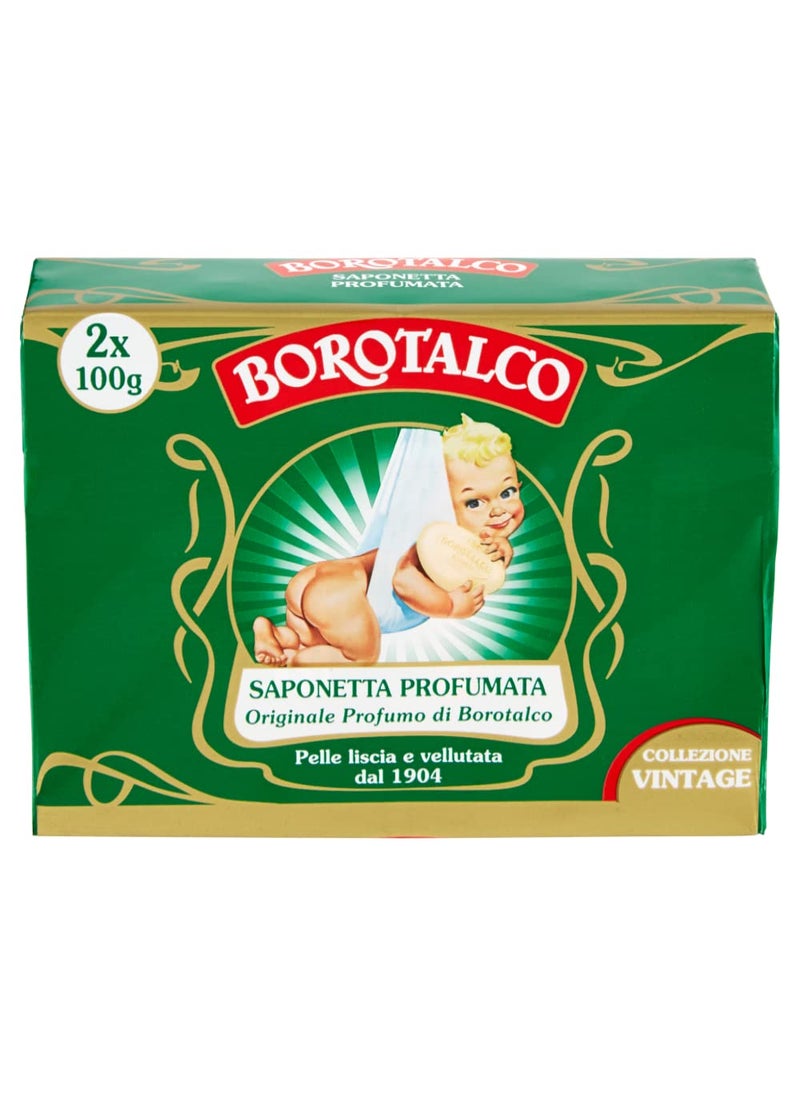 Borotalco Roberts Set of 2 Borotalco Scented Soaps Vintage Edition Baby Picture  35 Ounces 100g Packages Pack of 2  Italian Import 