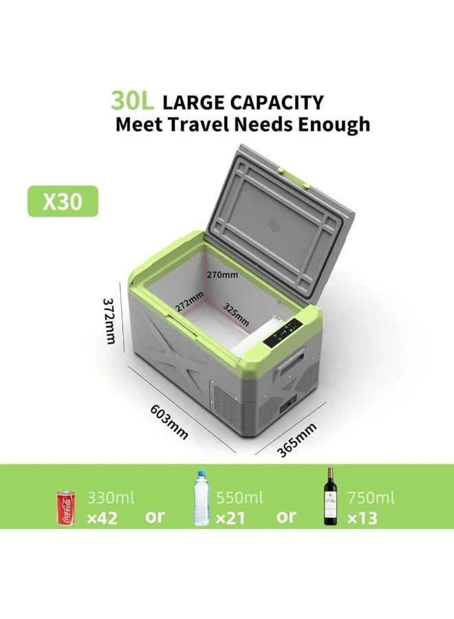 Tradeo 30L Portable Car Refrigerator with Compressor - 60W Dual AC/DC Powered Electric Cooler Freezer - Image 2