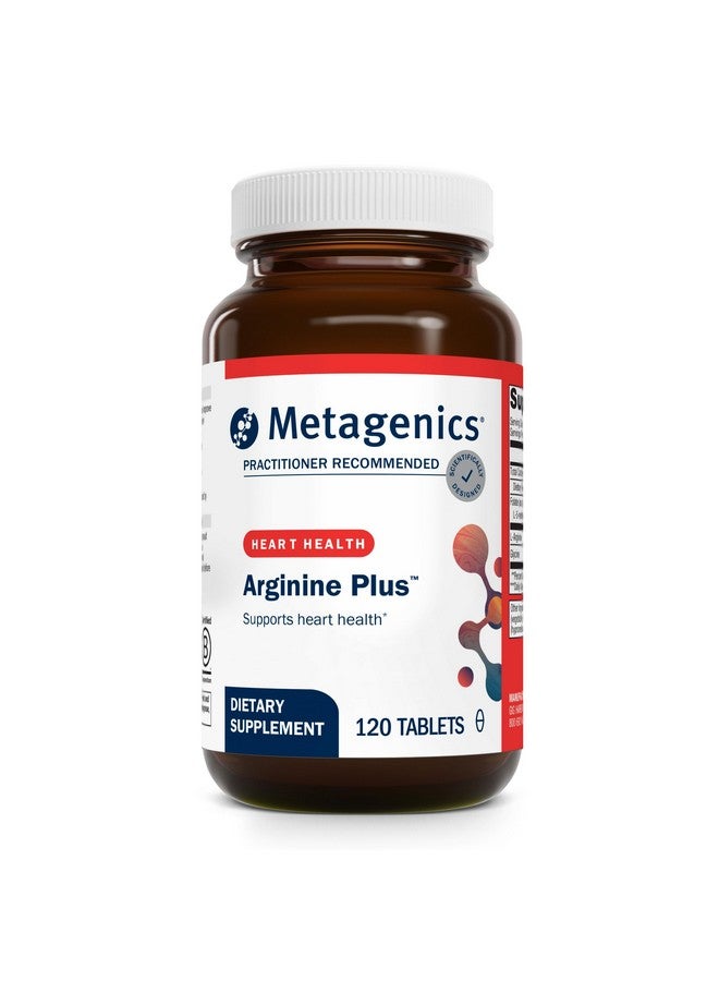 Metagenics Arginine Plus - 1.5 g L-Arginine - Supports Blood Flow & Heart Health* - 665 mcg DFE Folate (as Calcium L-5-Methyltetrahydrofolate) - Non-GMO, Vegetarian & Gluten-Free - 120 Count - Image 1