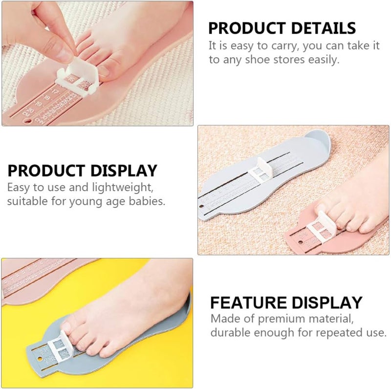 EXCEART 3pcs Baby Foot Measuring Device Foot Length Measure Gauge Toddler Infant Feet Size Measuring Ruler Baby Foot Ruler Shoe Sizer Buying Shoes Online with a Foot Measurement - Image 3
