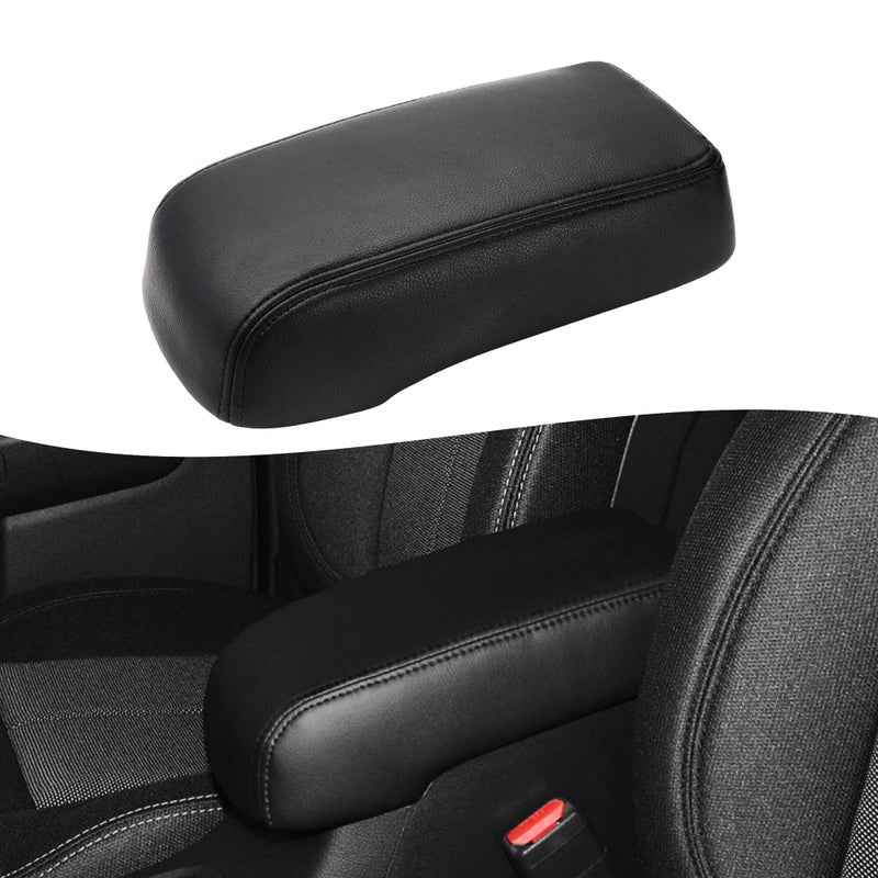 KBH Center Console Armrest Cover Replacement for 2005 2006 2007 2008 2009 2010 Hummer H3 Vinyl Leather Upholstery AntiScratch Black Leather Part Only