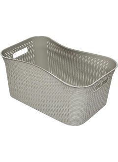 Cosmoplast 50L Cedarattan Laundry Basket, Grey  - Image 4