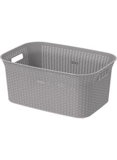 Cosmoplast 50L Cedarattan Laundry Basket, Grey  - Image 1