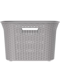Cosmoplast 50L Cedarattan Laundry Basket, Grey  - Image 2