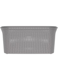 Cosmoplast 50L Cedarattan Laundry Basket, Grey  - Image 3
