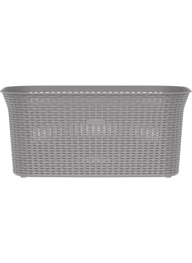 Cosmoplast 50L Cedarattan Laundry Basket, Grey  - Image 3