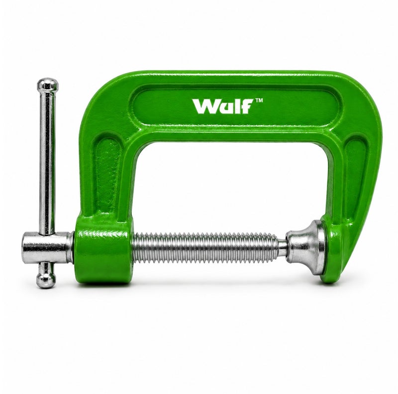 WULF 2-Inch Heavy-Duty G-Clamp 50mm Industrial Grade Chrome Vanadium Steel with High-Torque Screw Mechanism, Professional Clamping Tool for Metalworking, Woodworking, Welding & DIY Projects - Image 1