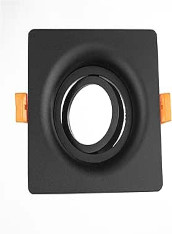 Lamps 9x9cm Black Square Recessed Ceiling Spot Light Fixture - Modern Aluminum Diecast Design for Home Lighting - MR16 Bulb Compatible