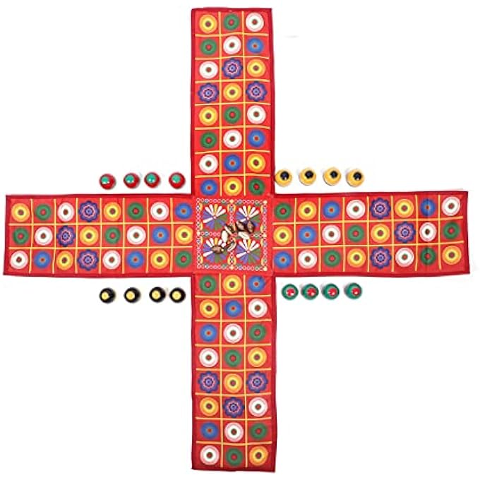 Keshav Creation The Indian Ludo Game, Chausar Game Since Mahabharat, Baap of All Board Game Chopat is an Indian Ludo Game (Red, Pachisi/Ludo/Indian Ludo/chausar) - Image 4
