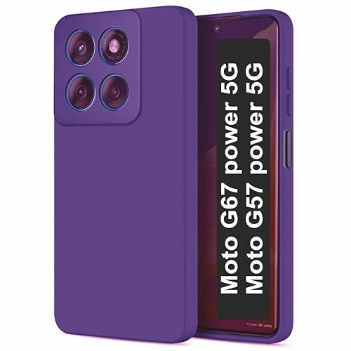 SBMS Silicone Back Cover Case for Motorola Moto G67 Power 5G / Moto G57 Power 5G | Soft Micro-Fibre Lining Inside | Camera Protection Bump | Shockproof Back Cover Case for Moto G67 Power 5G (Purple) - Image 1