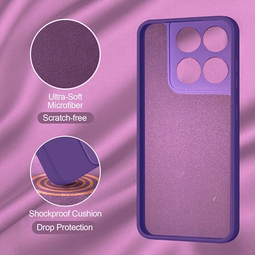 SBMS Silicone Back Cover Case for Motorola Moto G67 Power 5G / Moto G57 Power 5G | Soft Micro-Fibre Lining Inside | Camera Protection Bump | Shockproof Back Cover Case for Moto G67 Power 5G (Purple) - Image 3