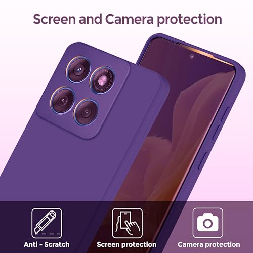 SBMS Silicone Back Cover Case for Motorola Moto G67 Power 5G / Moto G57 Power 5G | Soft Micro-Fibre Lining Inside | Camera Protection Bump | Shockproof Back Cover Case for Moto G67 Power 5G (Purple) - Image 2