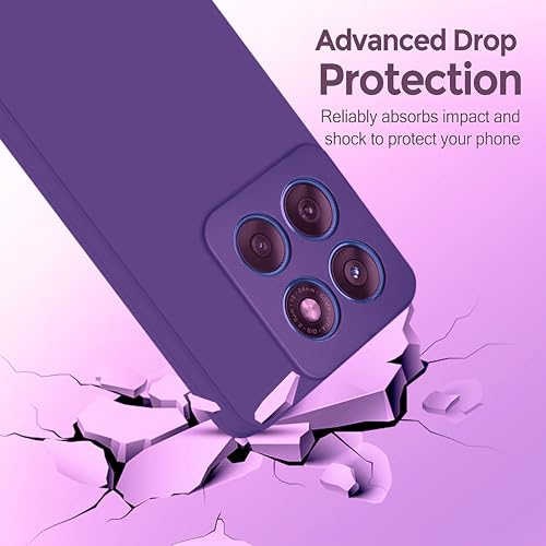 SBMS Silicone Back Cover Case for Motorola Moto G67 Power 5G / Moto G57 Power 5G | Soft Micro-Fibre Lining Inside | Camera Protection Bump | Shockproof Back Cover Case for Moto G67 Power 5G (Purple) - Image 4