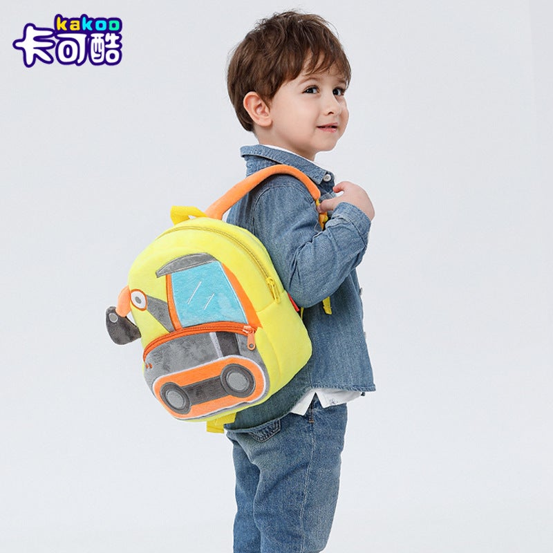 Cute Engineering Truck Excavator Dump Truck Cartoon Plush Backpack Men'S And Women'S Children'S Bag Backpack Manufacturers - Image 3