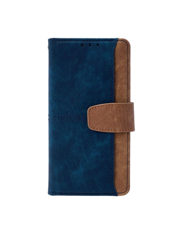HuHa For OnePlus Ace 5 / 5 Pro Color Stitching Skin Feel Leather RFID Blocking Phone Case(Blue) - Image 2