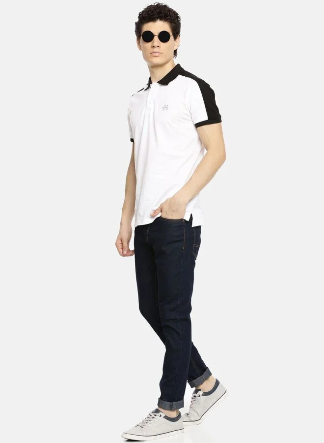 شركة المرآب الهندية Men Slim Fit Solid Mid-Rise Jeans
