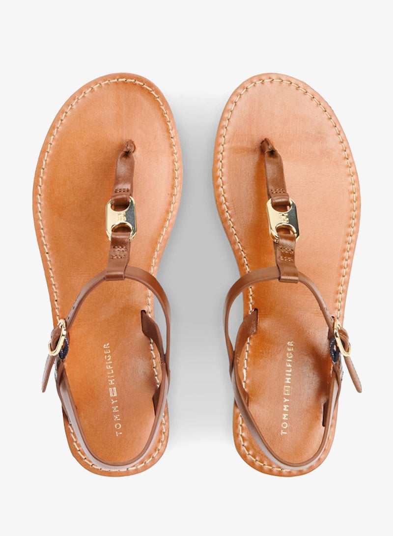 TOMMY HILFIGER Leather TH Monogram Strap Sandals - Image 5