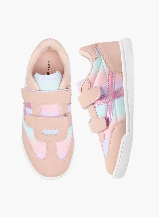 فلورا بيلا من شو إكسبرس Girls Colourblock Sneakers with Hook and Loop Closure