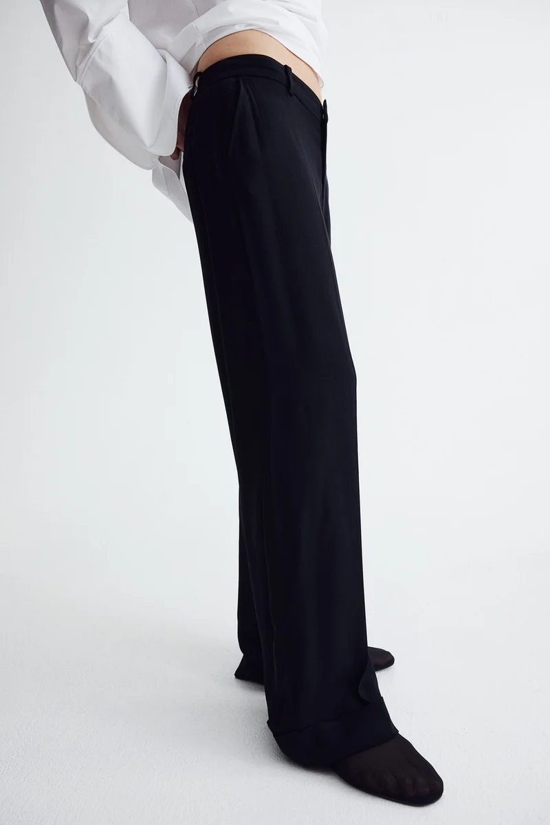 H&M Tailored Turn-Up Trousers