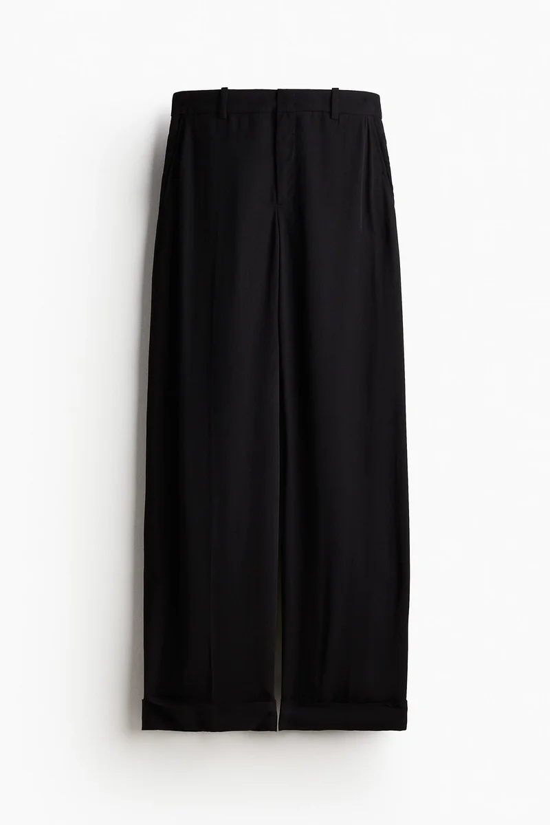 H&M Tailored Turn-Up Trousers