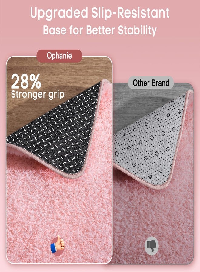 Ophanie Pink Area Rugs for Bedroom Girls, 5x8 Kids Fluffy Fuzzy Furry Shag Carpet, Plush Soft Cute Baby Shaggy Bedside Indoor Floor Rug for Teen Dorm Home Decor Aesthetic, Nursery - Image 4