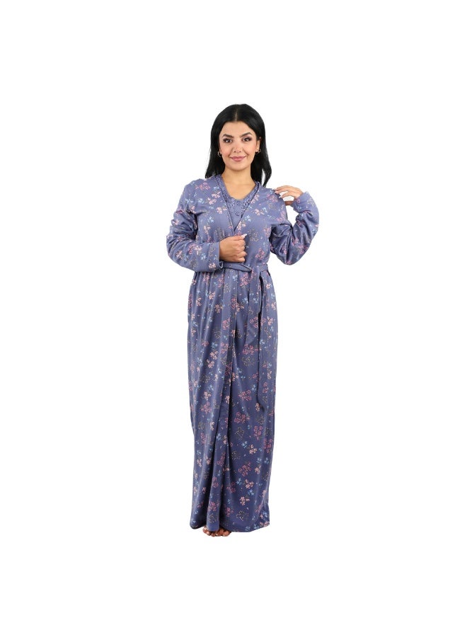 Dadoush Daadosh Women's Nightgown and Winter Robe Set - Nightgown and Dress Set - Nightgown and Long Women Nightgown by Dadosh - Image 4