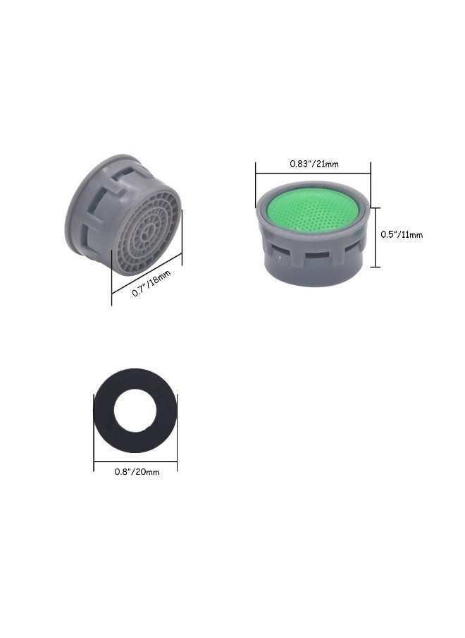 Generic Faucet Aerator, with Gasket, Faucet Filter, Faucet Limiter, Bathroom Accessories, Filter Inserts, Faucet Replacement Parts, Apply to Bathroom, Kitchen, Green, Sink Tap, 2.1*1.8*1.1cm( 30 Pack)  - Image 4