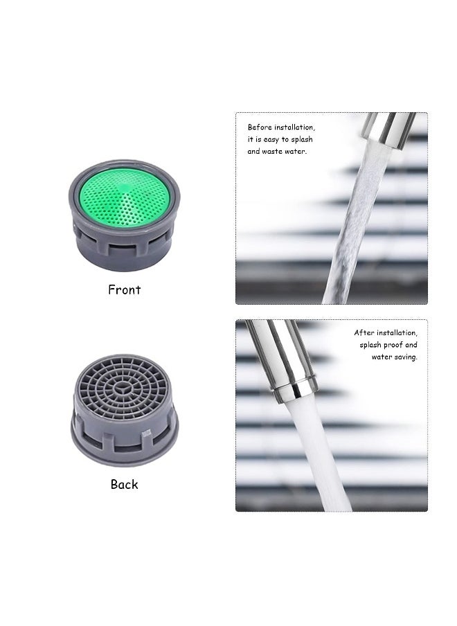 Generic Faucet Aerator, with Gasket, Faucet Filter, Faucet Limiter, Bathroom Accessories, Filter Inserts, Faucet Replacement Parts, Apply to Bathroom, Kitchen, Green, Sink Tap, 2.1*1.8*1.1cm( 30 Pack)  - Image 3