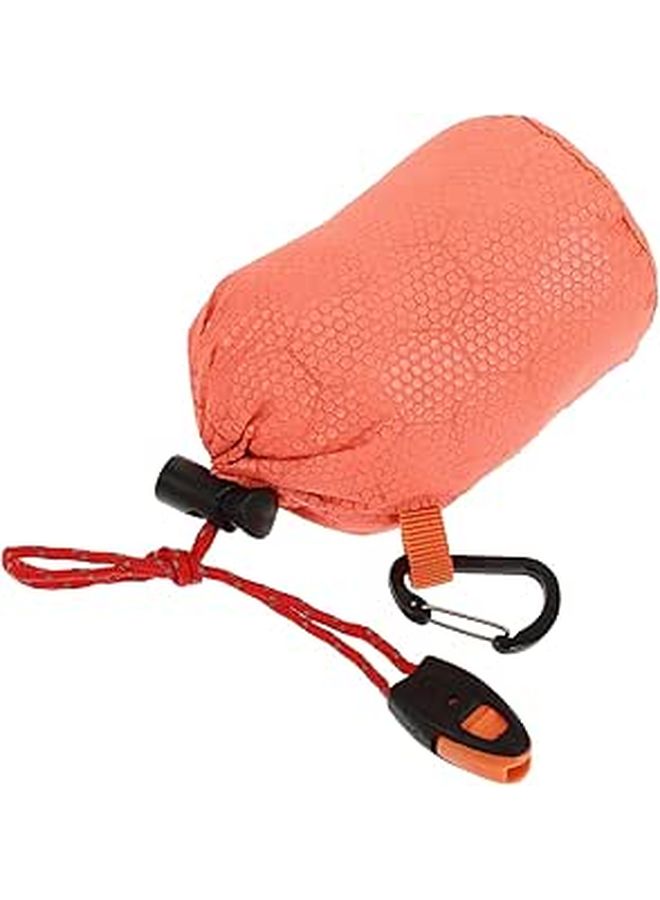 Emergency Thermal Camping Blanket With Heat Reflective Material Waterproof Drawstring Storage Sack For Outdoor Hiking And Survival - Image 1