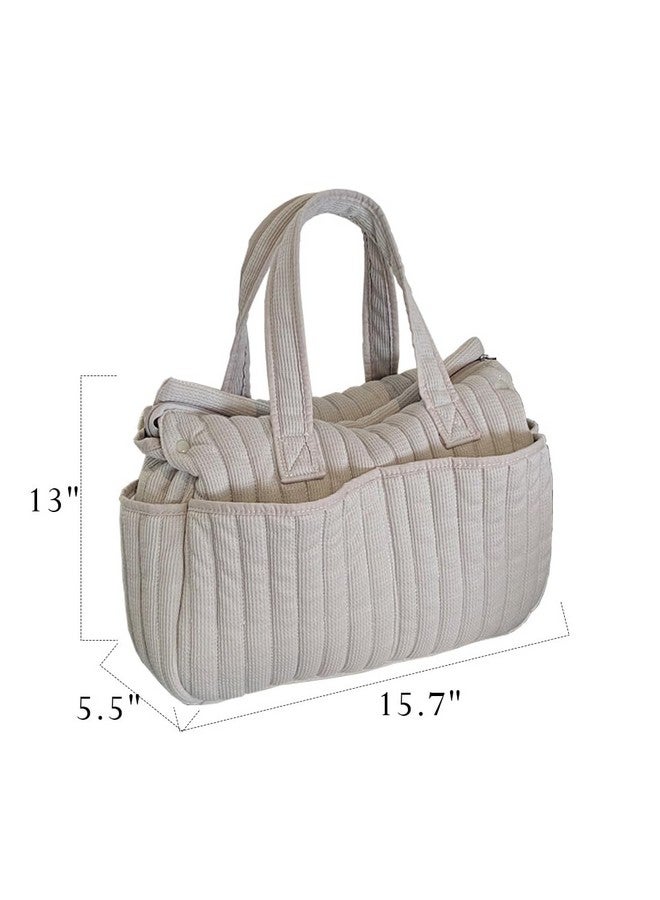 MOMIGO MOMIGO Diaper Bag Tote - Large Capcity Baby Diaper Tote Bags Travel Diaper Tote Caddy Mommy Bag  - Image 3