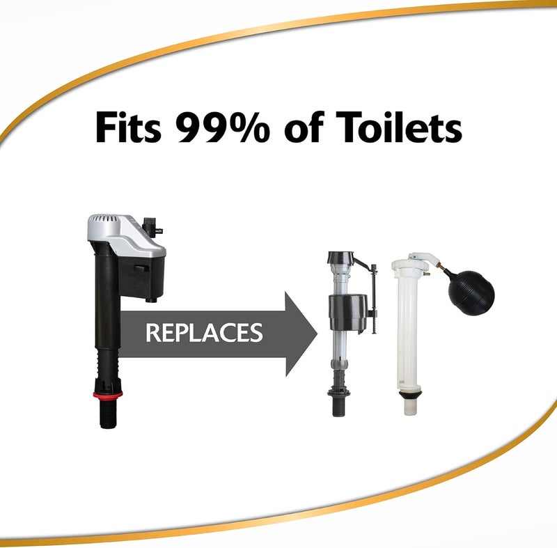 Korky Korky QuietFILL Platinum Toilet Fill Valve  Universal Fits 99 of Toilets  Easy Height Adjust for Fast Install 528MP  - Image 4