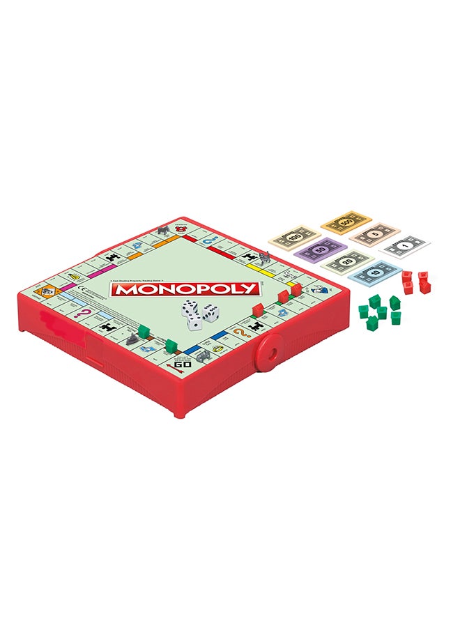 Monopoly Monopoly Grab and Go Game for Kids Ages 8 and Up, Portable Game for 2-4 Players, Travel Game for Kids  - Image 4