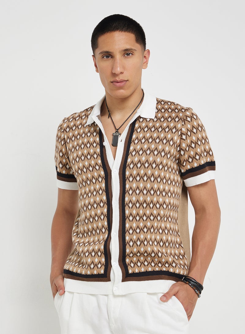 BRAVE SOUL Milan Knitted Shirt - Image 1